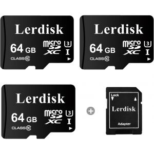 KAKUL-Lot De 3 Cartes Micro Sd 64Go U3 V30 A1 Classe 10|Vidéo 4K Pour Drones,Dashcams Et Appareils Android|Étanchéité Ip65 (64Gox3) - Neuf