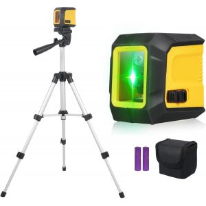 ChenQuanSarl-Niveau Laser Vert Auto-Nivelant , Kit Avec Tr&eacute;pied, Laser En Croix Pour Accrochage Tableaux, R&eacute;novation Int&eacute;rieure - Neuf