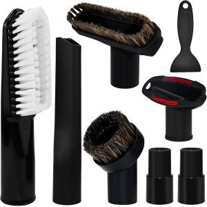 8 Pcs Accessoire Aspirateur, Embout Aspirateur Noir, Brosse Aspirateur Universel Avec Adaptateur 32 Mm Et 35 Mm, Embout Aspirateur Brosse En Pp, Pour Nettoyage Meuble Maison Bureau[SSE7110045] - Neuf