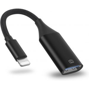 THEF-Adaptateur de caméra USB pour iPhone, Adaptateur de câble OTG USB Cible pour iPad Prend en Charge la clé USB, Le Lecteur de Carte, la Souris, Le Clavier, Le MIDI... - Neuf