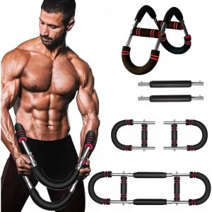 Checarzhn--No1-Shaker Twister Arm Trainer, Extenseur De Poitrine Réglable, Barre De Musculation Portable, Améliore La Force Musculaire, Forme Le Corps Parfait Pour Les Hommes, Pour Les Débutants Et L - Neuf