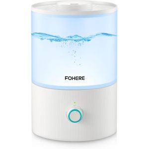 CHECARZHN--NO1-Humidificateurs Pour La Chambre À Coucher, Humidificateur Ultrasonique À Remplis Par Le Haut De 3.2L À Brume Froide Pour Les Chambres De Bébé Et Les Plantes, Blanc - Neuf