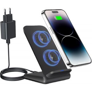 Station De Charge Inductive 15 W Chargeur Rapide Sans Fil Pour Google Pixel 9 Pro 8 A 7 6 Xl Samsung Galaxy S25 Ultra S24 S23 S22 S21 Support De T&eacute;l&eacute;phone Portable Pour Iphone 11 12 13 14 15 16 Pro - Neuf