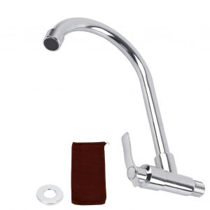 HJLIAN Robinet d'evier de cuisine G1/2, robinet mural rotatif a 360 degres avec poignee unique - Neuf