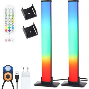Chenquansarl-Barre Lumineuse Led Intelligente Rvb Avec Détecteur De Mouvement Pir, Télécommande Et Contrôle Par Application, 3 Modes, Smart Led Avec Détecteur De Mouvement, Lampe D' À Intensité Varia - Neuf