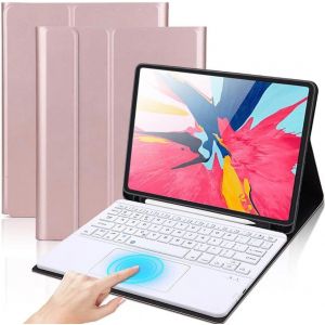 Coque Clavier Avec Touchpad Pour Ipad Mini 6 8,3 Pouces 2021, Modèle A2567/A2568/A2569, Azerty Clavier Bluetooth Détachable Avec Pavé Tactile, Coque Housse Cover Avec Fente, Or Rose[Z1851] - Neuf