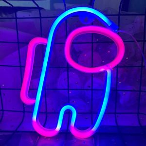 Astronaute Néons Enseigne Au Néon Astronaute Veilleuse Néon Led Enseignes Avec Usb Ou Piles Pour Chambre D'enfant, Bar, Restaurant, Salle De Jeux, Noël, Saint-Valentin - Neuf