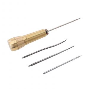 Aiguille &Agrave; Coudre En Cuir Poin&ccedil;on Point De Main Poign&eacute;e En Cuivre Pour Outils De Couture En Cuir Faits &Agrave; La Main R&eacute;paration De Chaussures Et De Cuir - Neuf