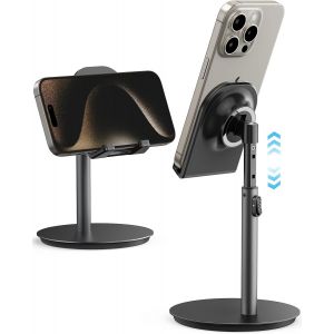 Support Téléphone Portable Pour Bureau,Support Iphone Réglable En Hauteur Et Angle,Support Telephone Mobile Pour Tous Les Écrans De 4 À 11 Pouces Pour Iphone,Ipad,Samsung (Noir) - Neuf