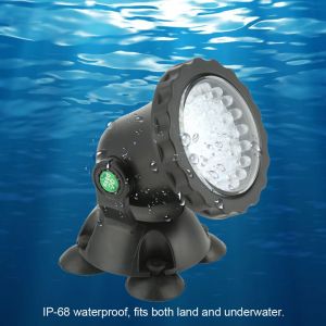 Hjlian Lot De 4 Spots Led Etanches 6 W Pour Aquarium, Piscine, Jardin, Sous-Marin, Rgb, Prise Ue - Neuf
