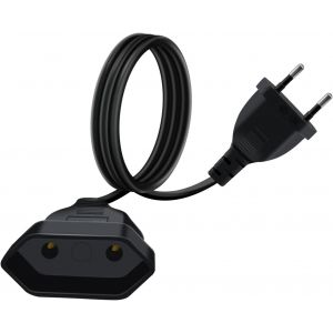 Rallonge Euro 2.5A 250V 625W Cable D'extension Euro 2x0.75 mm² Rallonge Câble Euro,pour Une Utilisation en Intérieur TV,PC,Moniteur (Noir,3m) - Neuf