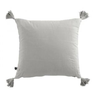 Coussin - Nuage - 40 Cm - D&eacute;houssable - Gaze De Coton - Gris - Neuf