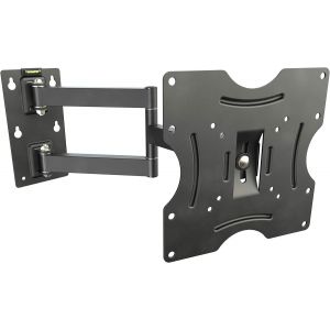 SUBZONAL-R02 Support Murale TV Orientable Inclinable Universel 22-37" (56-94cm) Fixation Mural T&eacute;l&eacute;vision LED/LCD/Incurv&eacute;e VESA 75x75-200x200 Noir - Neuf