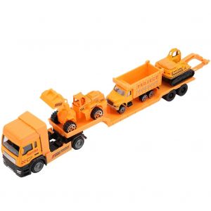 Lot de 4 vehicules d'ingenierie en alliage d'aluminium ABS, modele de camion, jouet - Neuf
