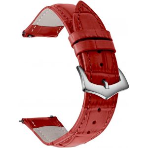 Kal-Bracelet De Montre En Cuir Vintage D&eacute;gagement Rapide Bande De Remplacement Avec Boucle En Acier Inoxydable Pour Homme Femme 12 Mm-22 Mm - Neuf