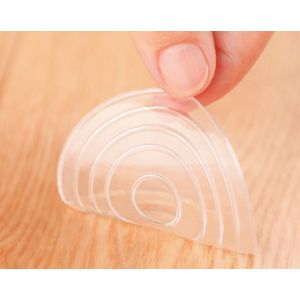 16 Pcs Circulaire Pied De Chaise Bouchons De Silicone Président De Glisse, Rond, Carré Président De Glisse En Silicone Anti-Dérapant Pad Pour Pieds De Meuble, Chaise, Table (40 40mm, Transparent) - Neuf