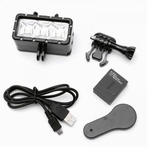 Lampes Frontales De Plong&eacute;e, Lampes Vid&eacute;o Led &Eacute;tanches, Compatibles Avec Hero 9, Gopro Hero 8, Hero 7, Hero 6, Hero 5/4/3/Session, &Eacute;tanches Jusqu'&agrave; 45 M&egrave;tres - Neuf