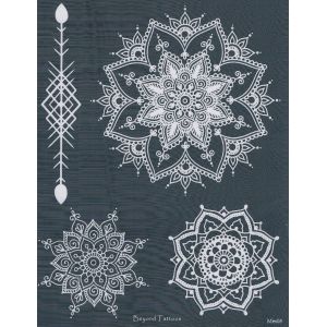 Pochoir De Tatouage Mandala - Mod&egrave;le De Tatouage - Mod&egrave;le De Tatouage Pour Main Et Corps - Mes08 - Neuf