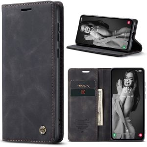TRAHOO-Coque pour Samsung Galaxy A54 5GHousse en Cuir PU PremiumPochette de Portefeuille Flip CasePorte Magn&eacute;tique Coque &Eacute;tuiFlip Coque pour Samsung Galaxy A54 - Noir - Neuf