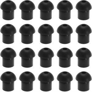 The Lord of The Tools Lot de 20 Embouts de Rechange en Silicone compatibles avec Motorola Compatible avec Kenwood Radio bidirectionnelle Talkie-Walkie Air Tube Oreillette Noir - Neuf