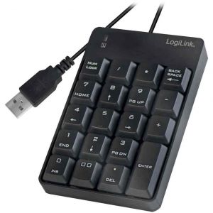 LogiLink Pav&eacute; num&eacute;rique USB, avec c&acirc;ble, 19 touches, noir - Neuf