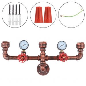 Hjlian Applique Murale Led Retro Style Tube Antique E26/E27 Ac110-240 V Pour Cafe, Bar, Couloir - Neuf