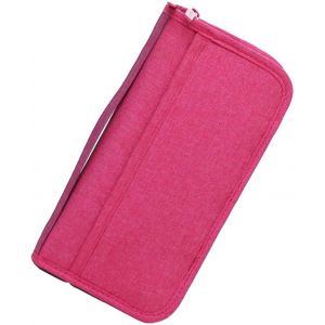 Passeport Portefeuille Titulaire(Fuschia), Vacances Essentials Document Organisateur Pochette de Cartes de Crédit Billet Id Touches Smartphone Titulaires pour des Femmes des Hommes - Neuf