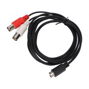 Cable adaptateur video MINI DIN 4 broches vers 2 BNC flexible MINI DIN 4 broches male vers 2 BNC femelle, repartiteur en Y, 1,5 m - Neuf