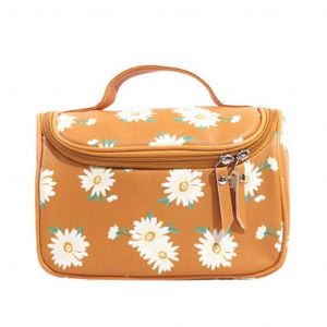 Ventes promotionnelles Voyage petit sac &agrave; cosm&eacute;tiques marguerite fra&icirc;che &agrave; la mode sac de lavage sac &agrave; cosm&eacute;tiques sac de rangement sac de rangement portable &eacute;tanche (jaune) - Neuf