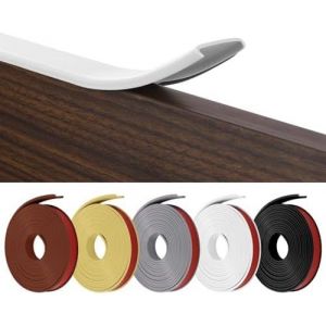 Bande de Chant en Forme de U,Coin de Table Protection Bebe Flexible en TPE,Protections Coin de Table pour B&eacute;b&eacute; avec Colle autocollante pour Tables et Coins de Meubles(10 m x16 mm,Blanc) - Neuf