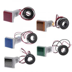 Square LED numérique à double affichage Voltmètre et ampèremètre Jauge de tension Courantmètre AC 60-500V 0-100A - Neuf