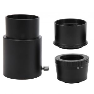 Tube d'extension d'oculaire pour telescope astronomique 2 pouces 60 mm et ensemble de bagues d'adaptation T2-N1 - Neuf