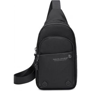 Nzqaf-- Sacoche Bandoulière Porté Travers Homme - Sac Poitrine Porte Epaule Croisé En Nylon Unisexe - Besace Travail Voyage Sport - Noir - Neuf