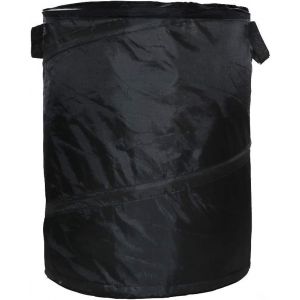 Popup Sac De Jardin Avec Poign&eacute;es, Sac &Agrave; Feuilles, Poubelle Auto-Portant, En Polyester Extr&ecirc;mement Robuste, Noir, 37 L - Neuf