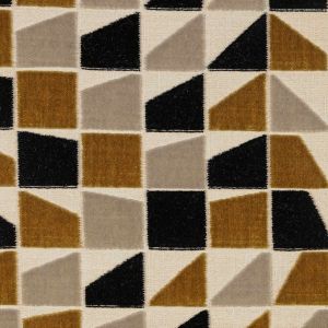 Tissu En Velours Imprim&eacute; G&eacute;om&eacute;trique - Neuf