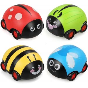 Set of 4 Wind-Up Cars, Baby Friction Pull Back Toy Cars, Children's Toy set - Neuf