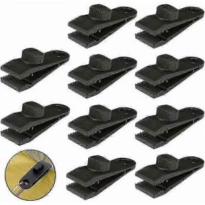 Paquet De 10 Clips De B&acirc;che Robustes Pour Auvents,Camping En Plein Air,Auvents De Caravane,Housses De Voiture,Couvertures De Piscine - Neuf