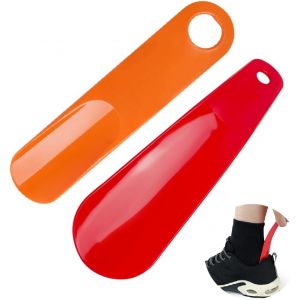 3 Pièceschausse-Pieds En Plastique Petit Chausse-Pieds Léger Parfait Pour Les Voyages Convient À Tous Les Types De Chaussures¿Rouge ¿ Orange¿ - Neuf