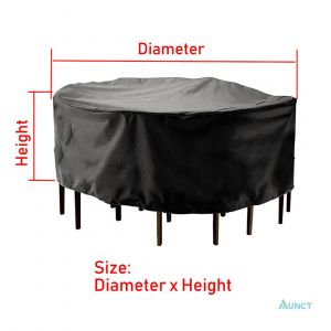 Housse De Meubles De Jardin D'extérieur,15 Tailles,Ensemble De Chaises De Table Ronde,Imperméable,En Osier Oxford,Pour Canapé,Protection De Patio,Pluie,Neige,Poussière - Type Black-128x71cm - Neuf