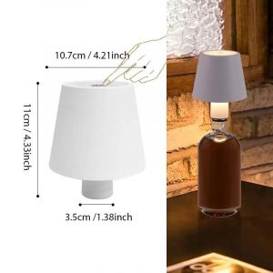 Ore-Lampe De Table Sans Fil Capteur Tactile Led Rechargeable Bureau Veilleuse Lampe De Lecture Pour Hôtel Bar Restaurant Chambre Décor Lumière-White B- - Neuf
