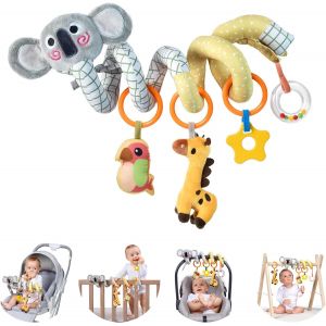 Nouvelhorizonstore-Kids Jouet Bebe, Spirale D'activit&eacute; B&eacute;b&eacute; 0 3 Mois, Poussette Jouet Peluche Bebe, &Agrave; Suspendre Pour Si&egrave;ge Auto, Lit, Cadeau Naissance Gar&ccedil;on Et Fille 6-12 Mois - Koala - Neuf