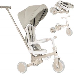 Subzonal-Tricycle &Eacute;volutif B&eacute;b&eacute; 5 En 1 - V&eacute;lo Enfant De 1 &Agrave; 5 Ans - De Tricycle &Agrave; V&eacute;lo Avec Ou Sans P&eacute;dales - Adaptable Et Transformable (Beige) - Neuf