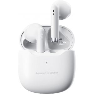 MEVRONISSHOP-couteurs sans Fil Bluetooth 5.3 avec Microphone, R&eacute;duction du Bruit, &eacute;couteurs Bluetooth HiFi St&eacute;r&eacute;o Son, &eacute;couteurs sans Fil TWS avec &eacute;tui de Chargement pour iOS Android Blanche - Neuf