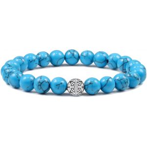 Eryi-Naturelles 8mm Pierres Bracelet Précieuses Deavec Cristal Bangle En Perles Avec Pendentif En Argent Sterling 925 Pendentif Double Bonheur - Neuf
