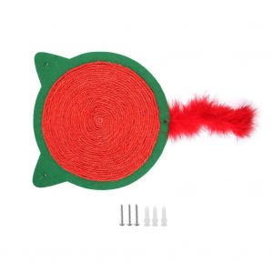 Hjlian Tapis A Gratter En Corde De Sisal Avec Motif De Bois De Cerf Pour Chat (Vert) - Neuf