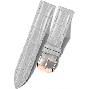 Bracelet De Montre En Cuir Crocodile V&eacute;ritable Remplacement Montre Bracelet &Agrave; D&eacute;gagement Rapide Etanche 10 Couleurs 13 Tailles Pour Hommes Femmes Boucle Au Choix Dor&eacute;/Rose-Or/Argent(10-24mm) - Neuf
