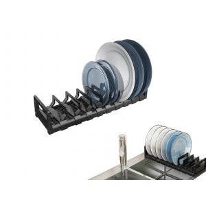 &Eacute;gouttoir &Agrave; Vaisselle R&eacute;glable En Aluminium Avec Fente Amovible Pour Cartes - Neuf