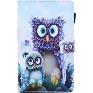 Compatible Pour Tablette Samsung Tab A 8.0 2019 T290/T295 Coque Avec Motif Animaux Hibou Mignon Antichoc Simili Cuir Pu Et Silicone Clapet Cover Portefeuille Support Housse Etui De Protection - Neuf