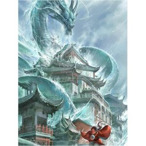 Oayew-40 X 50 Cm Diamond Painting Dragon Diamond Painting Animaux Diamond Painting Dragon D'eau Monstre Grenier Diamant Peinture Art Broderie Point De Croix Images Cadeau D&eacute;coration Murale - Neuf