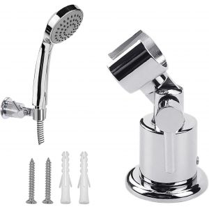 KAL-Support Pommeau De Douche En Métal, Supports De Pomme De Douche À 180 Degrés, Support De Douche, Support De Douche Réglable, Porte Pommeau De Douche, Support De Douche À Main Avec Vis - Neuf